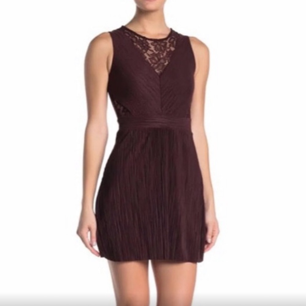 All Saints Ula Dress Burgundy Red